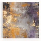 Abstract wall art featuring vibrant strokes in shades of blue, orange, and yellow on stretched canvas, perfect for modern home decor and artistic ambiance. Ideal for adding a pop of color and creativity to any living space or office setting.