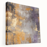 Abstract strokes wall art on stretched canvas, showcasing vibrant colors of blue, orange, and white in a modern design, ideal for contemporary home decor.