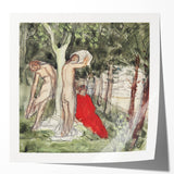 Modern Wall Art: Serene Bathers in an Impressionistic Forest