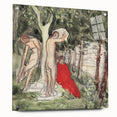 Modern Wall Art: Serene Bathers in an Impressionistic Forest