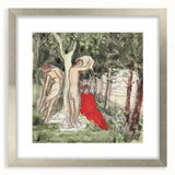 Modern Wall Art: Serene Bathers in an Impressionistic Forest