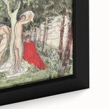 Modern Wall Art: Serene Bathers in an Impressionistic Forest