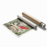 Modern Wall Art: Serene Bathers in an Impressionistic Forest