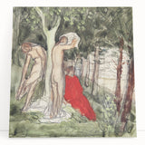 Modern Wall Art: Serene Bathers in an Impressionistic Forest