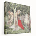 Modern Wall Art: Serene Bathers in an Impressionistic Forest