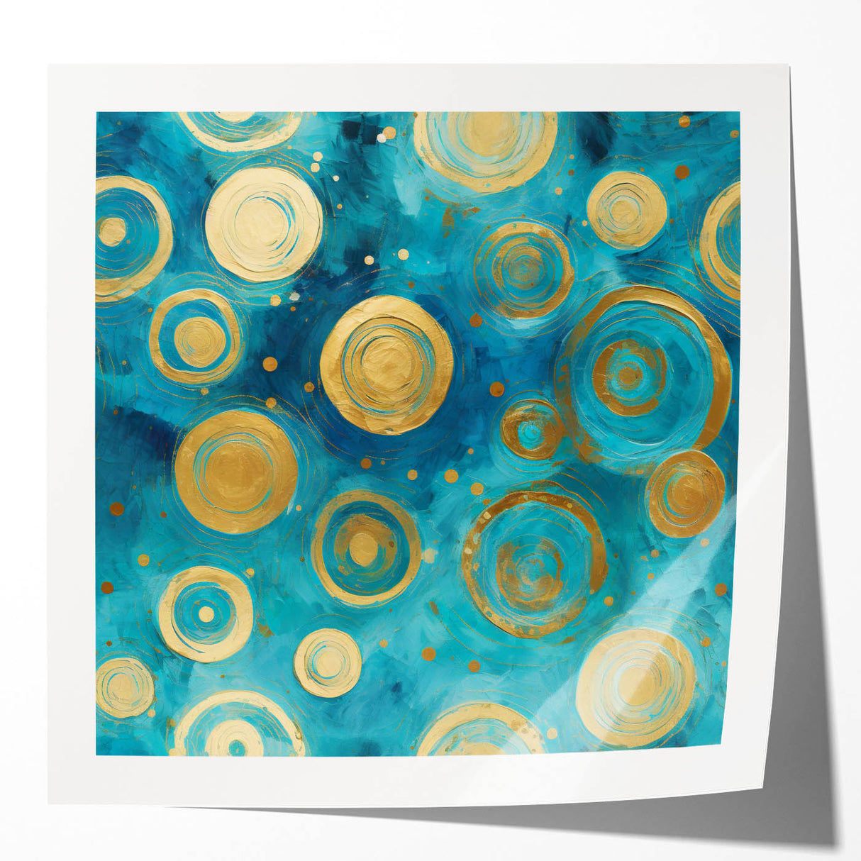 Abstract wall art showcasing vibrant, colorful strokes on a glossy canvas, perfect for modern home decor. Ideal for adding a contemporary touch to any space.