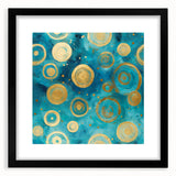 Abstract strokes wall art framed in black with a mat, showcasing vibrant colors and dynamic shapes, perfect for modern home decor and artistic expression.