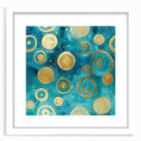 Abstract strokes wall art in a sleek white frame, showcasing vibrant colors and dynamic patterns, perfect for modern home decor and artistic expression.