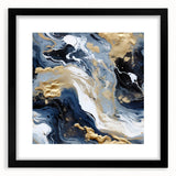 Abstract wall art featuring dynamic strokes in black and white, framed with a sleek matte finish. Ideal for modern home decor, adding a contemporary touch to any room.