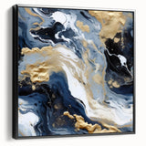 Framed canvas wall art showcasing abstract strokes in black and white, highlighting modern design elements and creating a striking visual impact for contemporary decor.