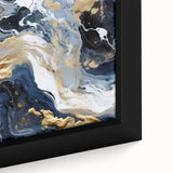 Close-up of framed abstract strokes wall art showcasing vibrant colors and dynamic patterns, perfect for modern home decor and artistic accents.