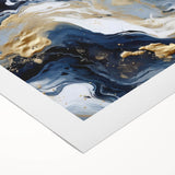 Abstract strokes wall art on rolled canvas showcasing vibrant colors and dynamic patterns, ideal for modern home decor, delivered in protective packaging.