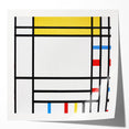 Abstract Modern Art: Geometric Composition in Primary Colors