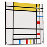 Abstract Modern Art: Geometric Composition in Primary Colors