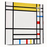 Abstract Modern Art: Geometric Composition in Primary Colors