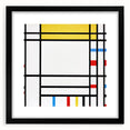 Abstract Modern Art: Geometric Composition in Primary Colors