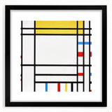 Abstract Modern Art: Geometric Composition in Primary Colors