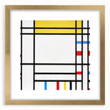 Abstract Modern Art: Geometric Composition in Primary Colors