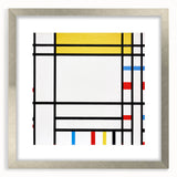 Abstract Modern Art: Geometric Composition in Primary Colors