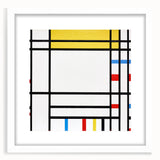 Abstract Modern Art: Geometric Composition in Primary Colors