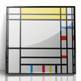 Abstract Modern Art: Geometric Composition in Primary Colors