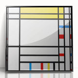 Abstract Modern Art: Geometric Composition in Primary Colors