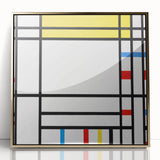 Abstract Modern Art: Geometric Composition in Primary Colors