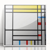 Abstract Modern Art: Geometric Composition in Primary Colors