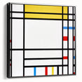 Abstract Modern Art: Geometric Composition in Primary Colors