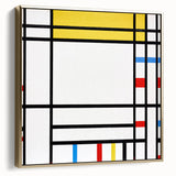 Abstract Modern Art: Geometric Composition in Primary Colors