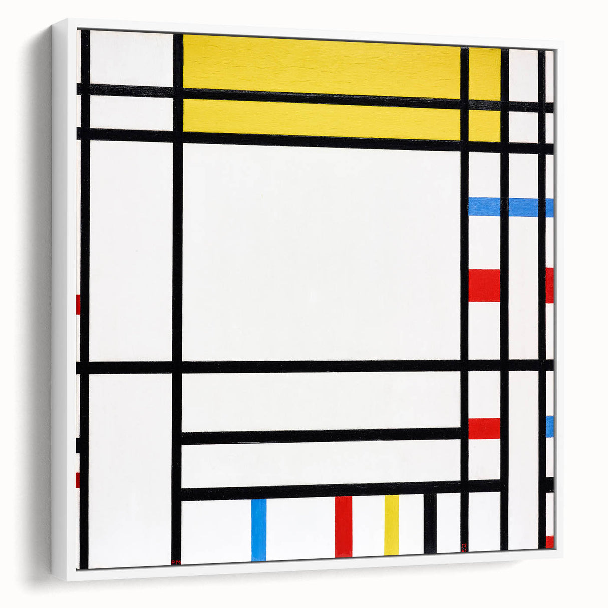 Abstract Modern Art: Geometric Composition in Primary Colors