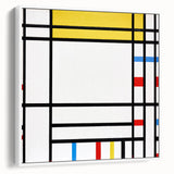 Abstract Modern Art: Geometric Composition in Primary Colors