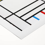 Abstract Modern Art: Geometric Composition in Primary Colors