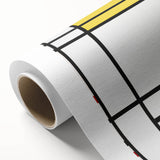 Abstract Modern Art: Geometric Composition in Primary Colors