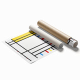 Abstract Modern Art: Geometric Composition in Primary Colors