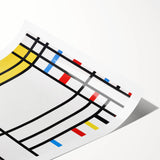 Abstract Modern Art: Geometric Composition in Primary Colors