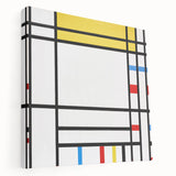 Abstract Modern Art: Geometric Composition in Primary Colors