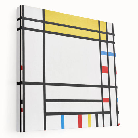 Abstract Modern Art: Geometric Composition in Primary Colors