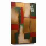 Abstract wall art showcasing vibrant, multicolored strokes on acrylic glass, displayed in a side view without pins, perfect for modern home decor.