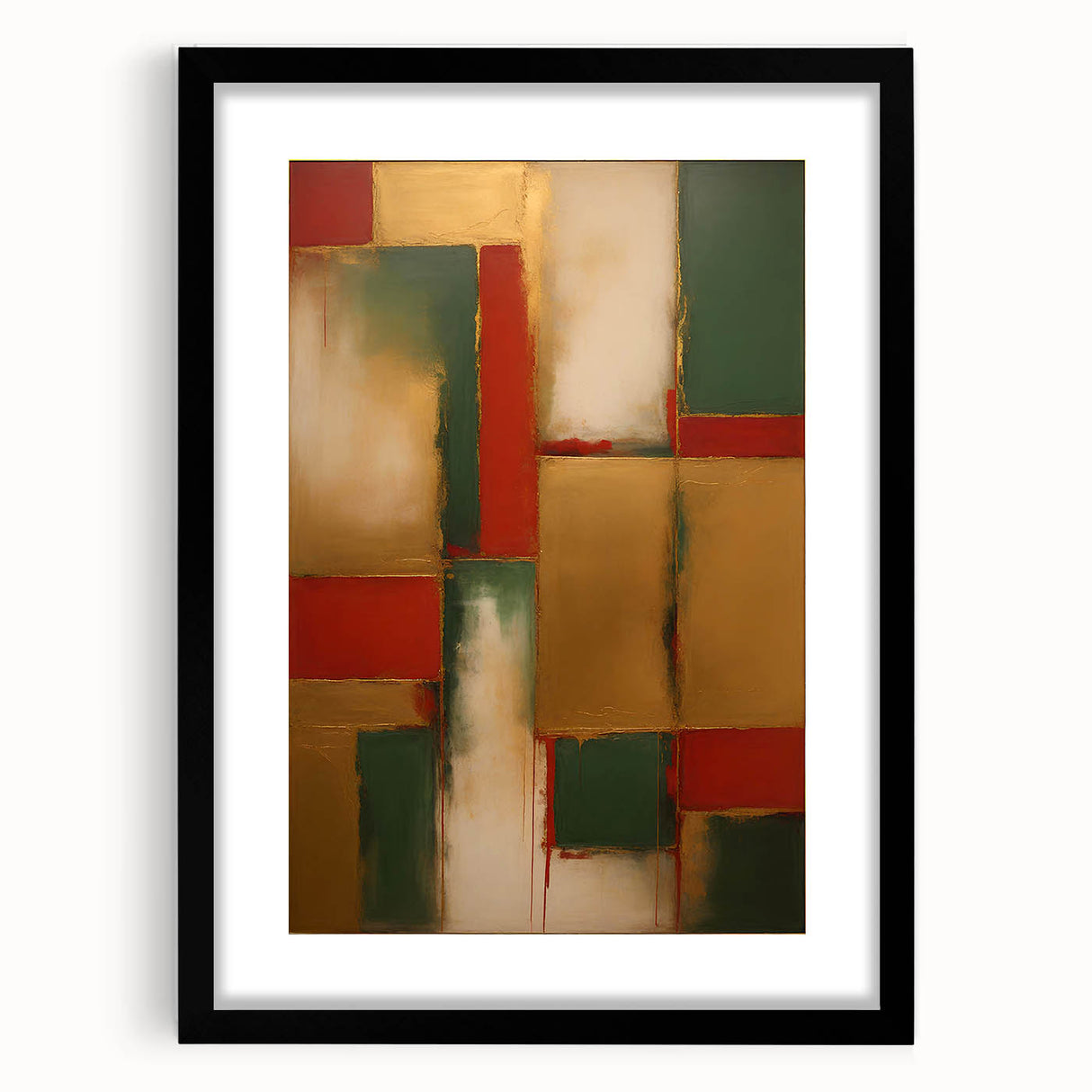 Abstract wall art featuring bold black strokes on a white background, framed with a sleek black mat, perfect for modern home decor or office aesthetics. Ideal for art lovers seeking a contemporary touch to enhance their interior design.