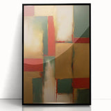 Framed abstract wall art featuring bold black strokes on an acrylic background, showcasing modern design aesthetics. Ideal for contemporary home decor.