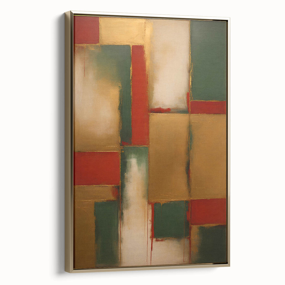 Framed canvas wall art showcasing abstract gold strokes on a textured background, perfect for adding elegance to modern interiors. Ideal for home decor enthusiasts.