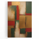 Abstract wall art featuring vibrant strokes in blue, orange, and gold, printed on a stretched canvas. Ideal for modern home decor, enhancing living spaces with a contemporary touch.