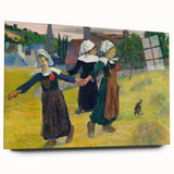 Modern Wall Art – Abstract Modern Art of Breton Girls Dancing
