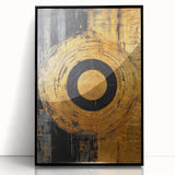 Framed abstract wall art showcasing dynamic black strokes on an acrylic surface, perfect for modern home decor, adding a touch of sophistication and style.