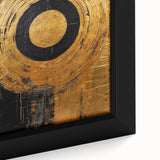 Abstract strokes wall art featuring vibrant blue, yellow, and pink hues captured in a close-up view, framed elegantly for a modern decor aesthetic. Ideal for enhancing artistic spaces or contemporary interiors.