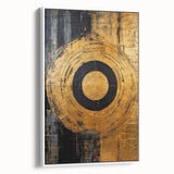 Framed abstract strokes wall art in a sleek white frame, showcasing vibrant colors and dynamic shapes, ideal for contemporary home decor or office aesthetics.