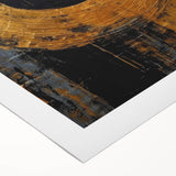 Abstract wall art on rolled canvas featuring vibrant strokes of blue, orange, and yellow, ideal for modern home decor. Perfect for adding a pop of color and creativity to any space.