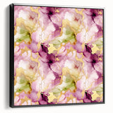 Framed abstract wall art showcasing dynamic black strokes on a white canvas, presented from a side view to highlight its modern design and sleek profile, perfect for enhancing contemporary interior decor.