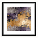 Abstract strokes wall art framed in black with a white mat. The design features vibrant colors and dynamic brushstrokes, perfect for modern decor.